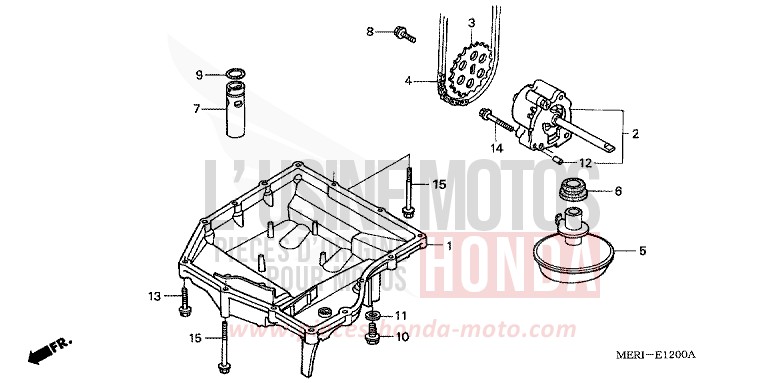 OIL PAN/OIL PUMP for CBF600N ABS FORCE SILVER METALLIC (NH411D) from 2005